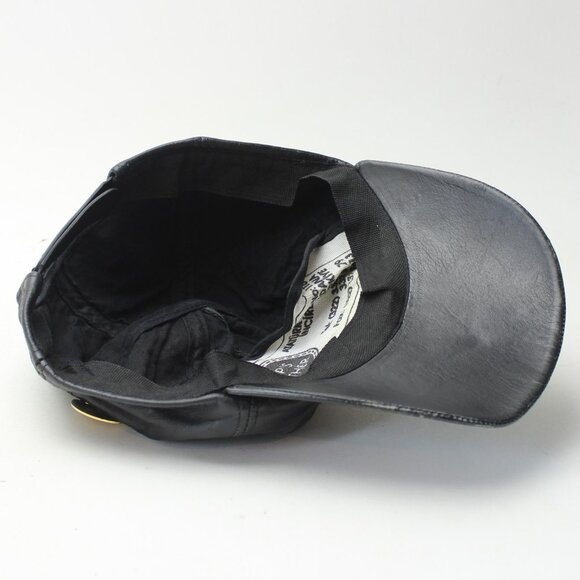 Harley Davidson Center Logo Black Leather Ball Cap Hat - Picture 10 of 12